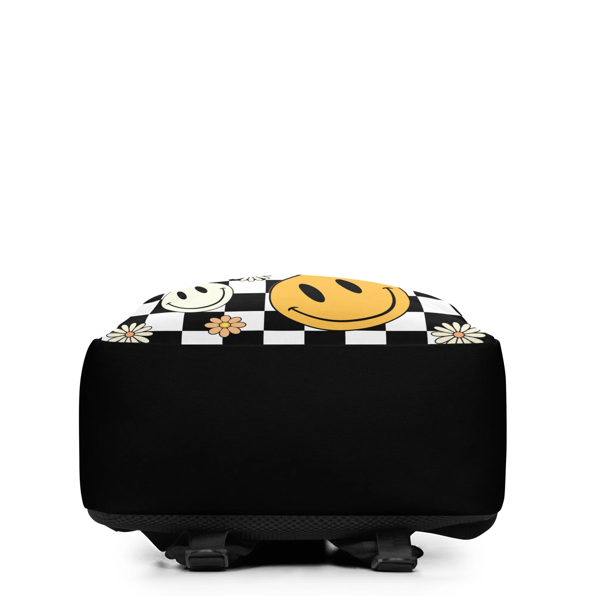 90s Happy Face Checkered Minimalist Backpack
