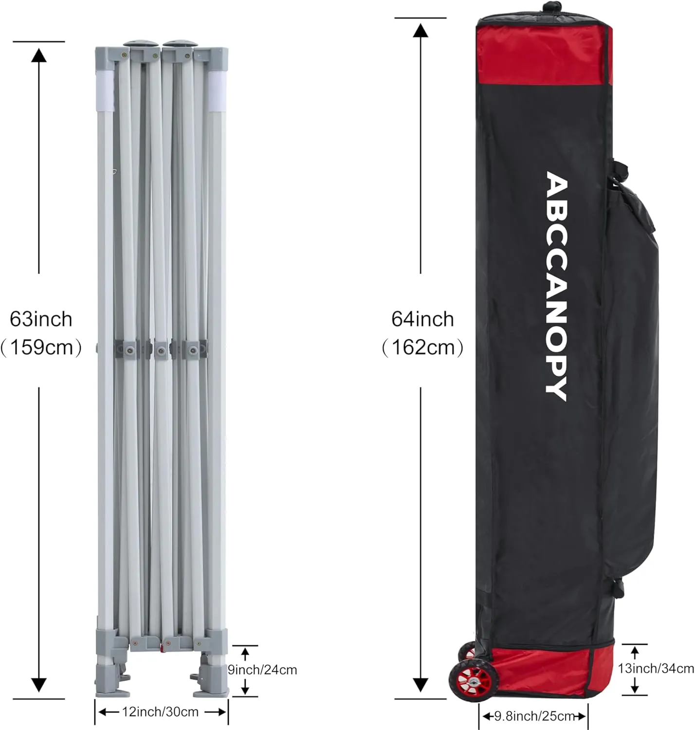 ABCCANOPY Universal 10X15 Pop up Canopy Tent Roller Bag, Black
