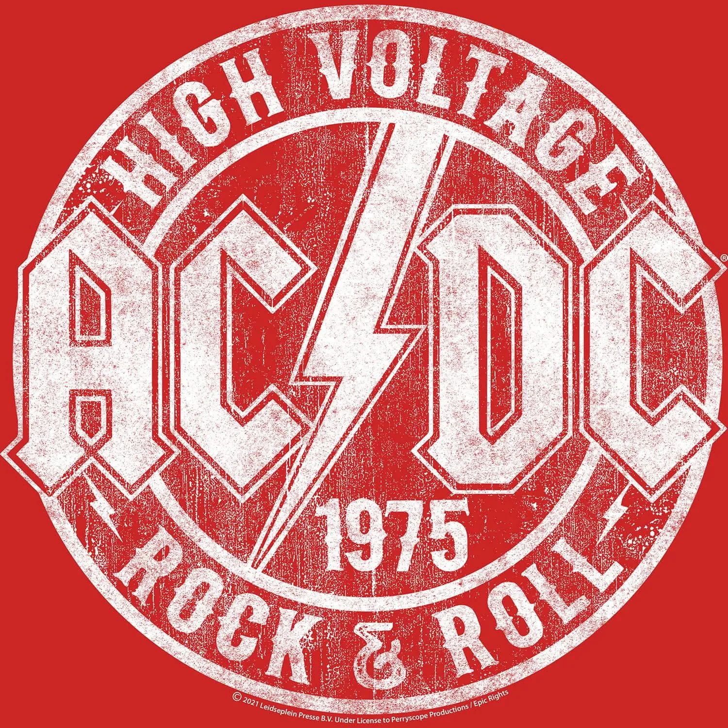 ACDC Heavy Metal Rock Band High Voltage Rock & Roll Adult T-Shirt Tee