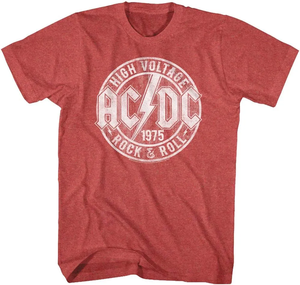ACDC Heavy Metal Rock Band High Voltage Rock & Roll Adult T-Shirt Tee