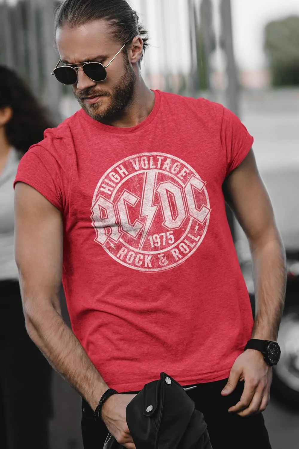 ACDC Heavy Metal Rock Band High Voltage Rock & Roll Adult T-Shirt Tee