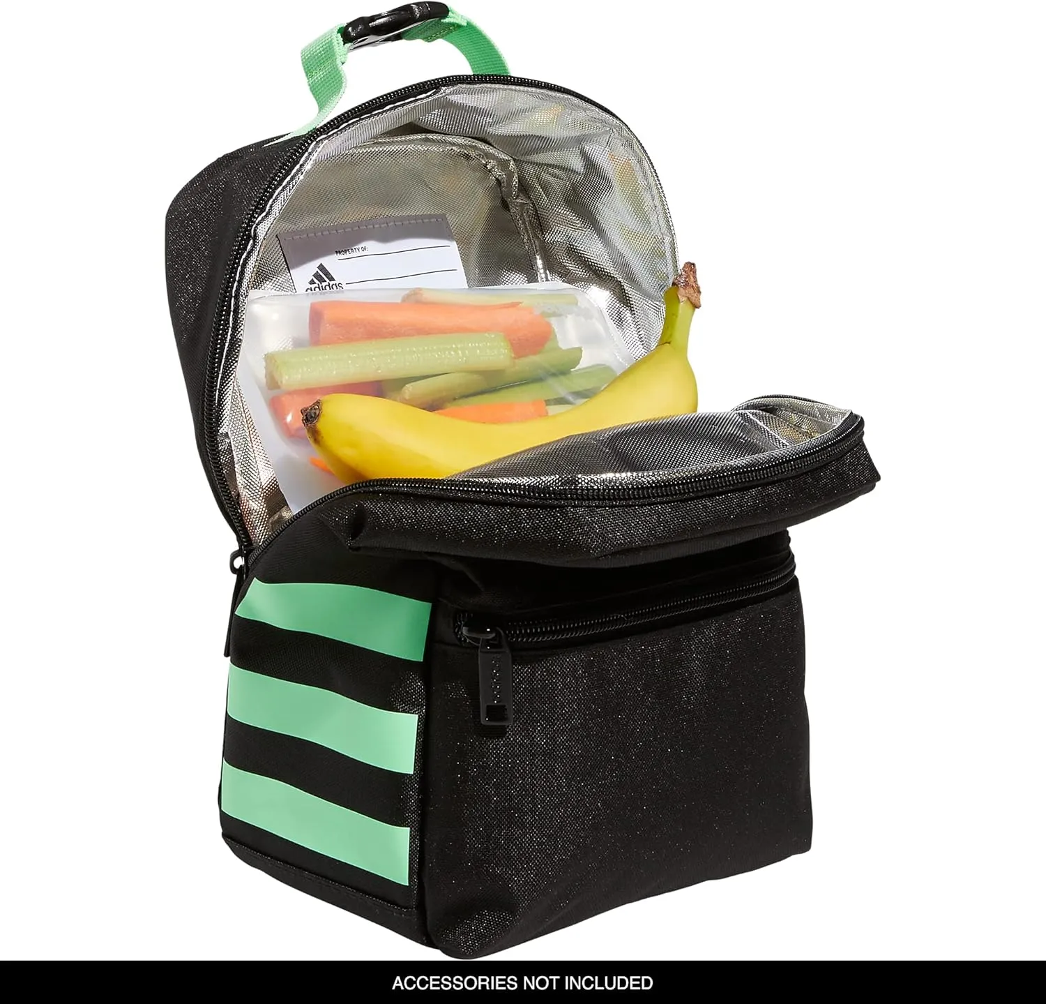 adidas Unisex Santiago Lunch Bag, Insulated School Food Container Box Discontinued, Black/Beam Green Nomad Camo Print/2.0, One Size