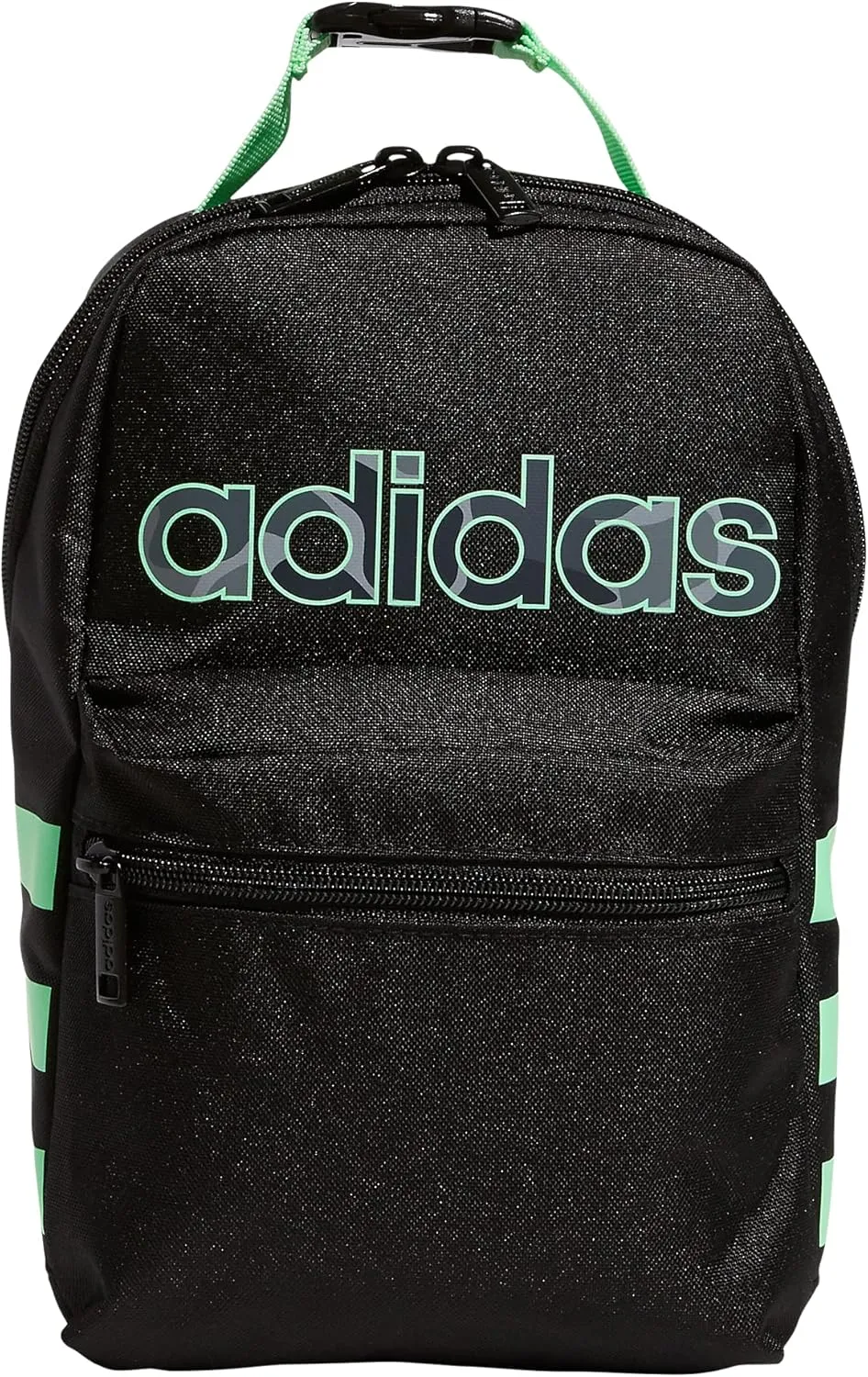 adidas Unisex Santiago Lunch Bag, Insulated School Food Container Box Discontinued, Black/Beam Green Nomad Camo Print/2.0, One Size