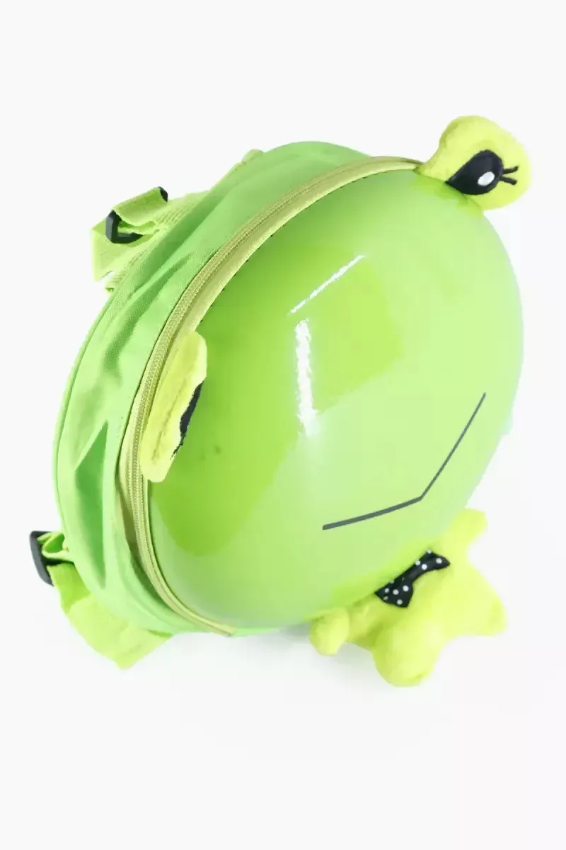Adorable Frog-Themed Kids' Backpack - Light Green