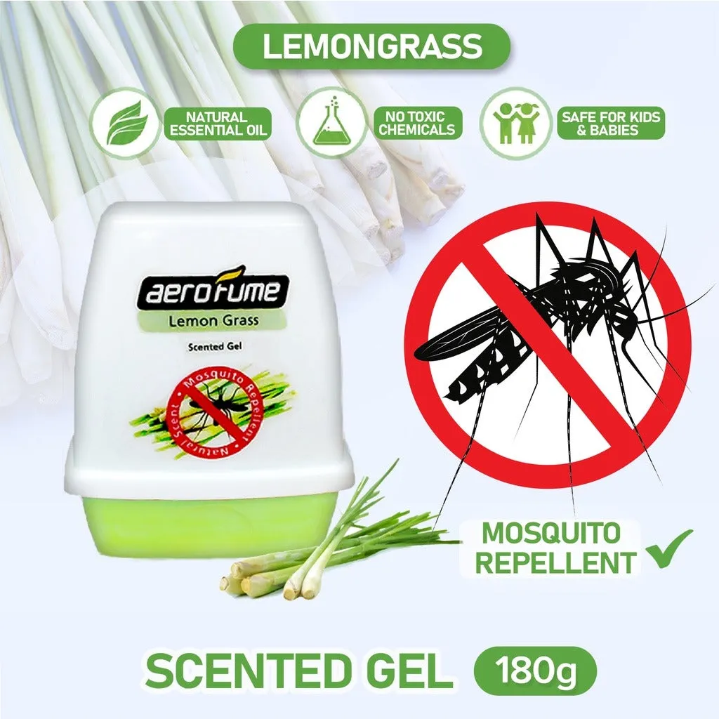 AEROFUME Mos Repellent Scent Gel Lemongrass 180g (bundle of 2)