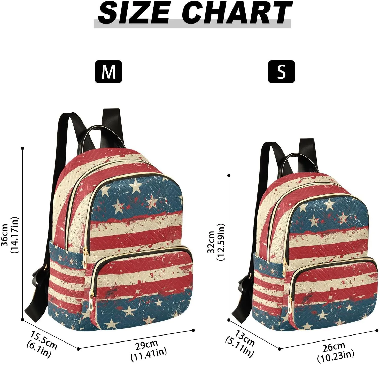 ALAZA 4th Of July American Flag Small Backpack Purse for Women Travel Bag Lightweight Shoulder Bag Fashion Daypack