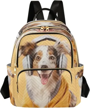 ALAZA Australian Shepherd Dog Mini Backpack Purse for Women Travel Bag Lightweight Shoulder Bag Fashion Daypack