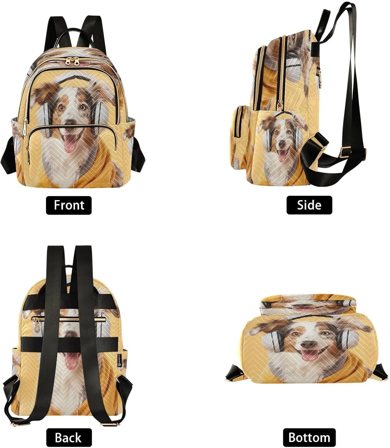 ALAZA Australian Shepherd Dog Mini Backpack Purse for Women Travel Bag Lightweight Shoulder Bag Fashion Daypack
