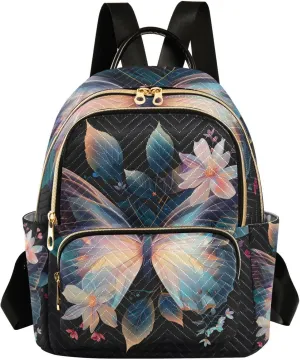 ALAZA Butterfly Small Backpack Purse for Women Travel Bag Lightweight Shoulder Bag Fashion Daypack677
