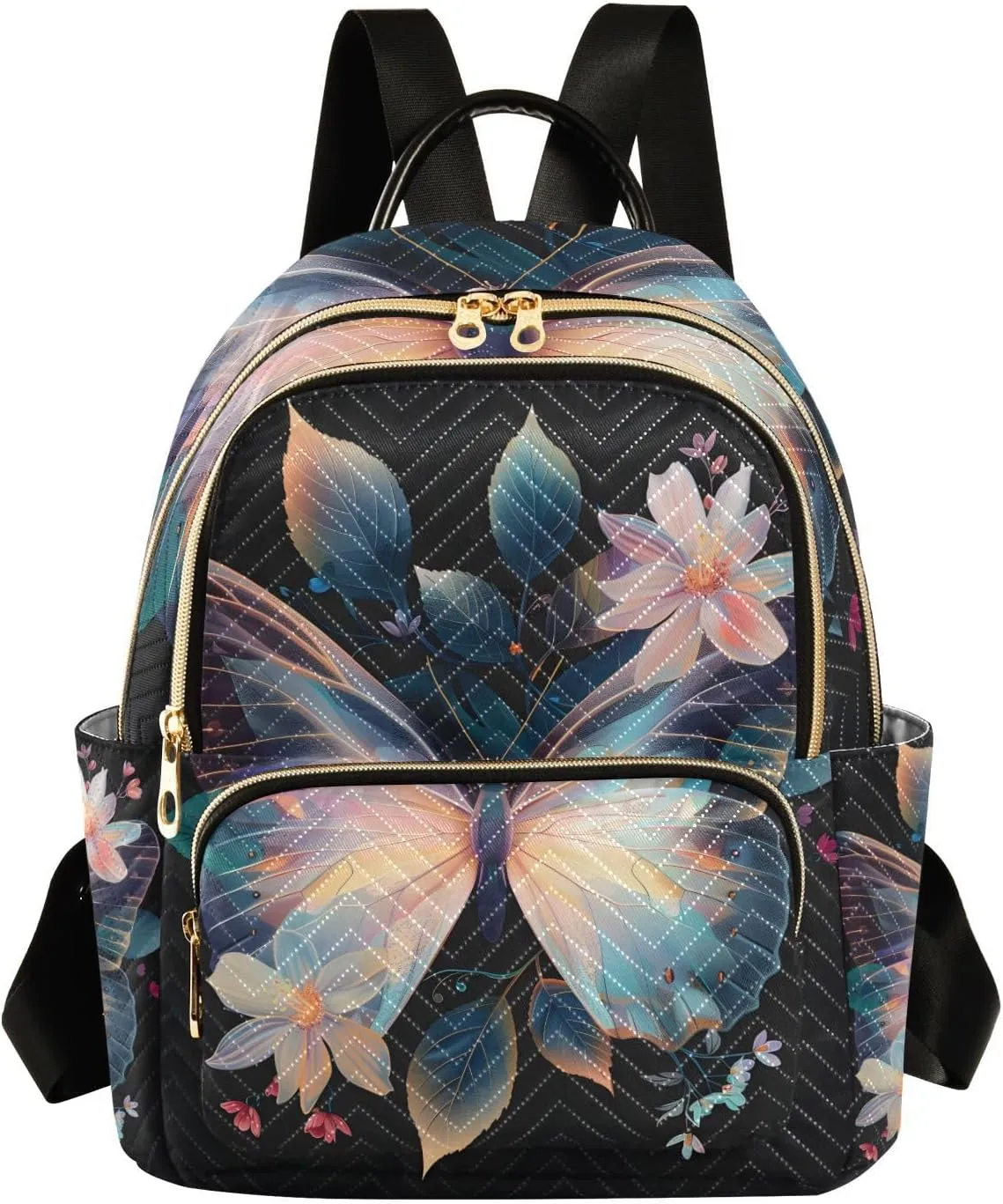 ALAZA Butterfly Small Backpack Purse for Women Travel Bag Lightweight Shoulder Bag Fashion Daypack677