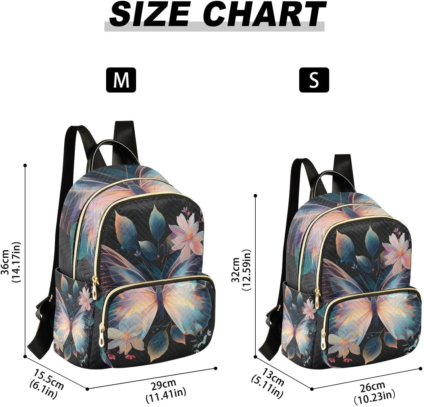 ALAZA Butterfly Small Backpack Purse for Women Travel Bag Lightweight Shoulder Bag Fashion Daypack677