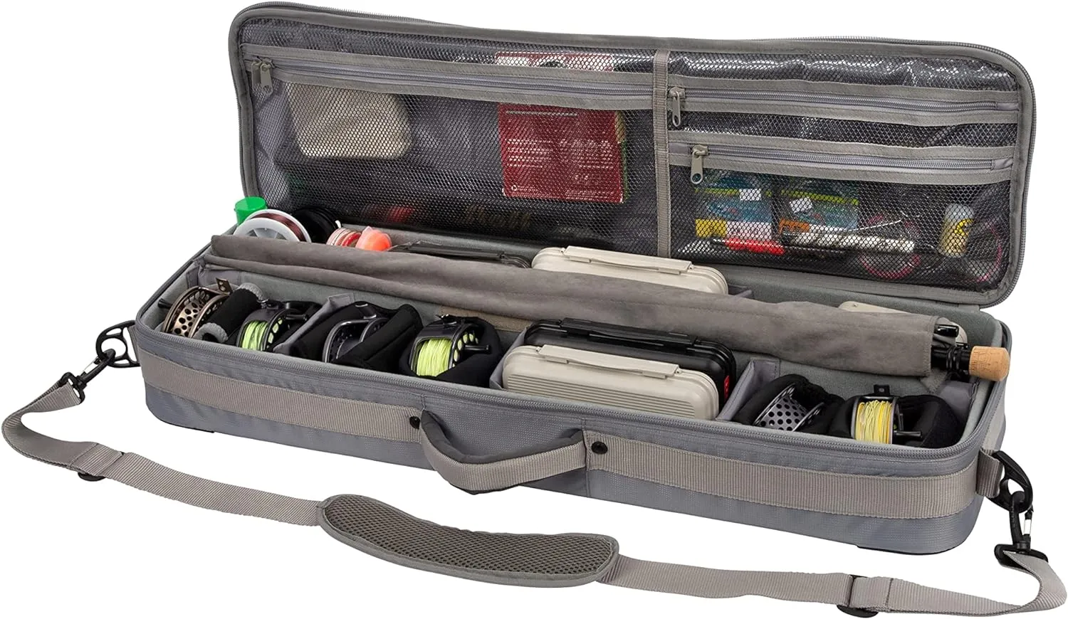 Allen Company Cottonwood Fly Fishing Rod & Gear Bag Case, Hold up to 4 Fishing Rods, Heavy-Duty Honeycomb Frame, Olive
