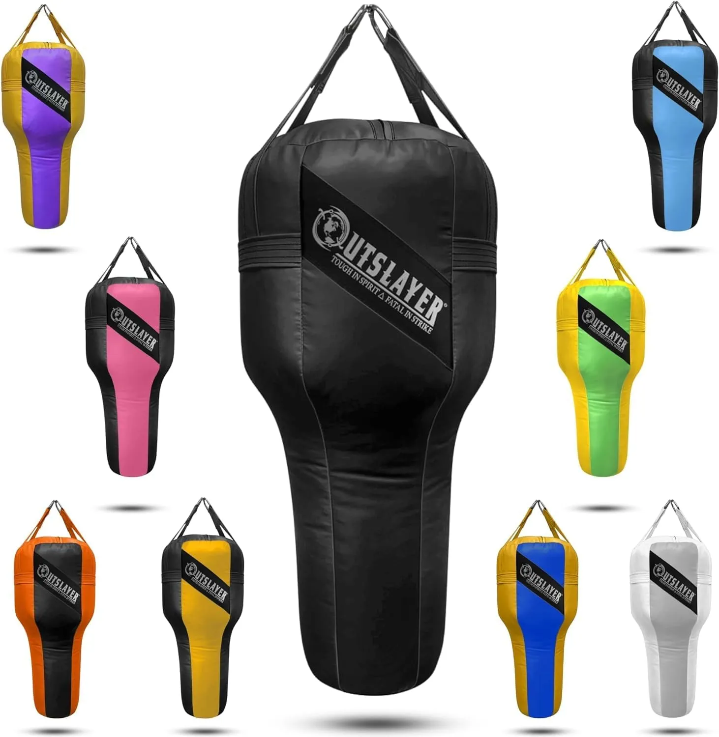 Angle Uppercut Heavy Punching Bag for Boxing & MMA - Customizable Colors, Optional D-Ring, Unfilled/Soft Filled Choices - Made in USA