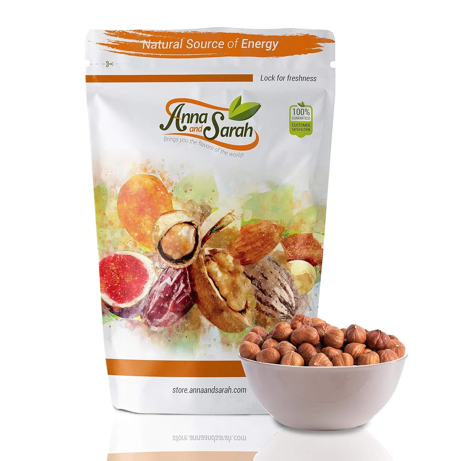 Anna and Sarah Oregon Hazelnuts in Resealable Bag, 1lb 1 Pack
