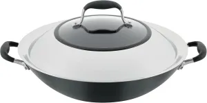 Anolon Advanced Home Hard-Anodized Nonstick Open Stock Cookware- Woks (14-Inch Covered Wok, Onyx)