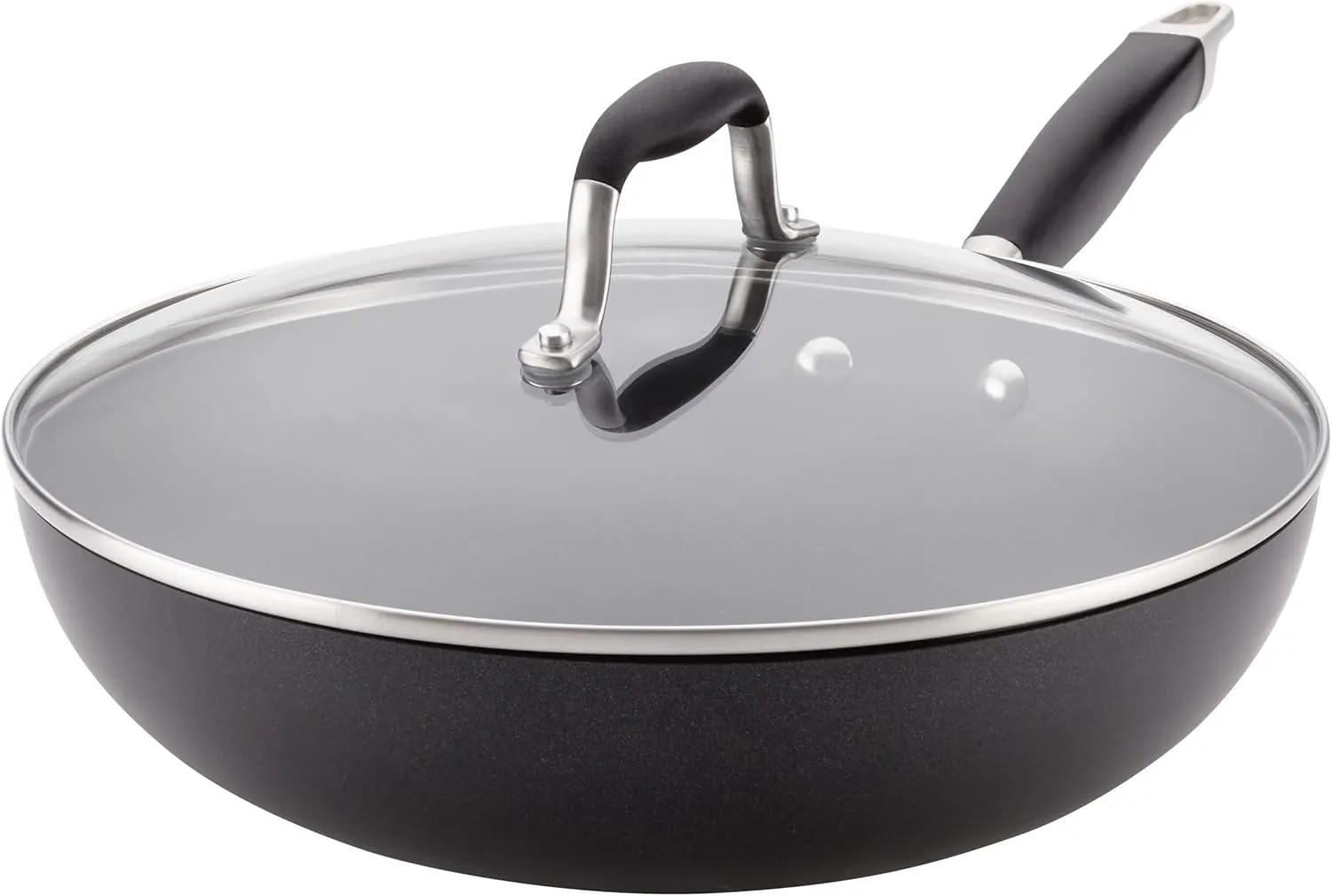 Anolon Advanced Home Hard-Anodized Nonstick Ultimate Pan/Saute Pan, 12-Inch (Onyx)