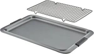 Anolon Advanced Nonstick Bakeware/Baking Sheet and Cooling Rack Set, 2 Piece, Gray