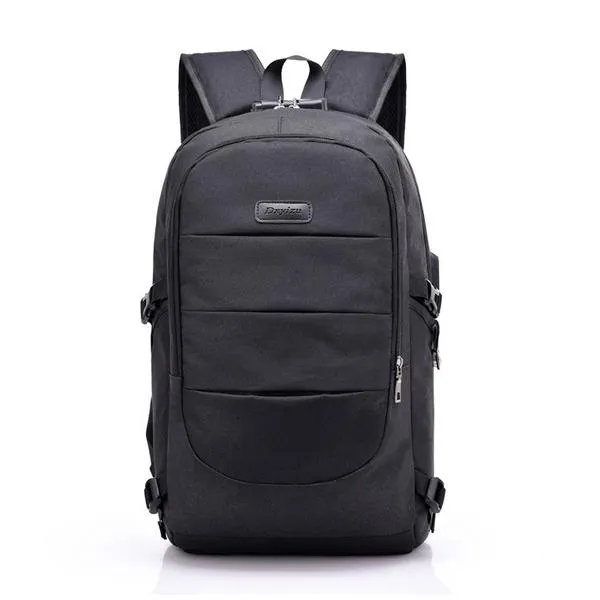 Anti Theft Waterproof Classic Backpack with USB Charging Port and Headphone Interface