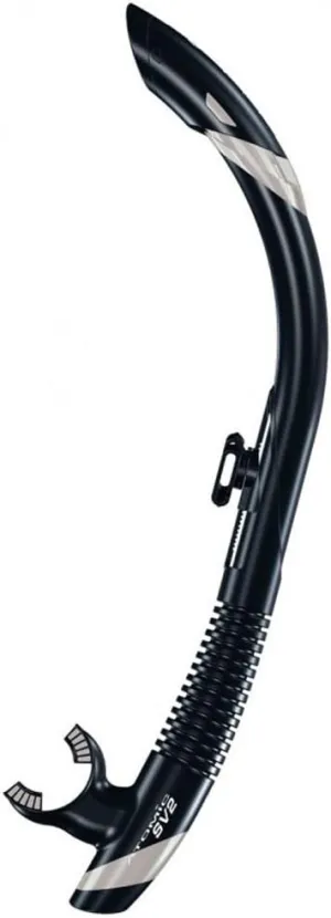 Aquatics SV2 Flex Dive Snorkel -Black / Silver