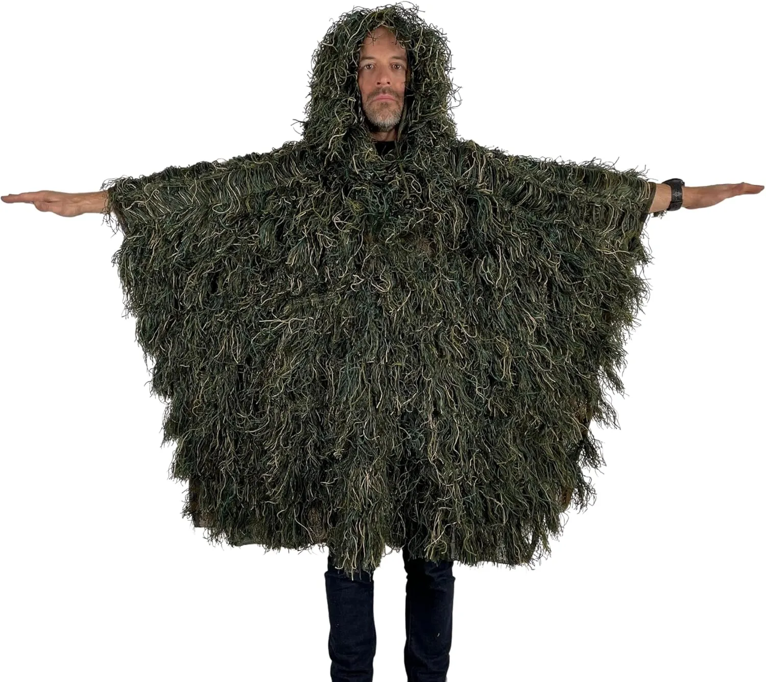 Arcturus Ghost Ghillie Suit & Ponchos for Men | Dense, Double-Stitched Design | Superior Camo Hunting Clothes for Men, Hunters, Military, Sniper Airsoft and Paintball