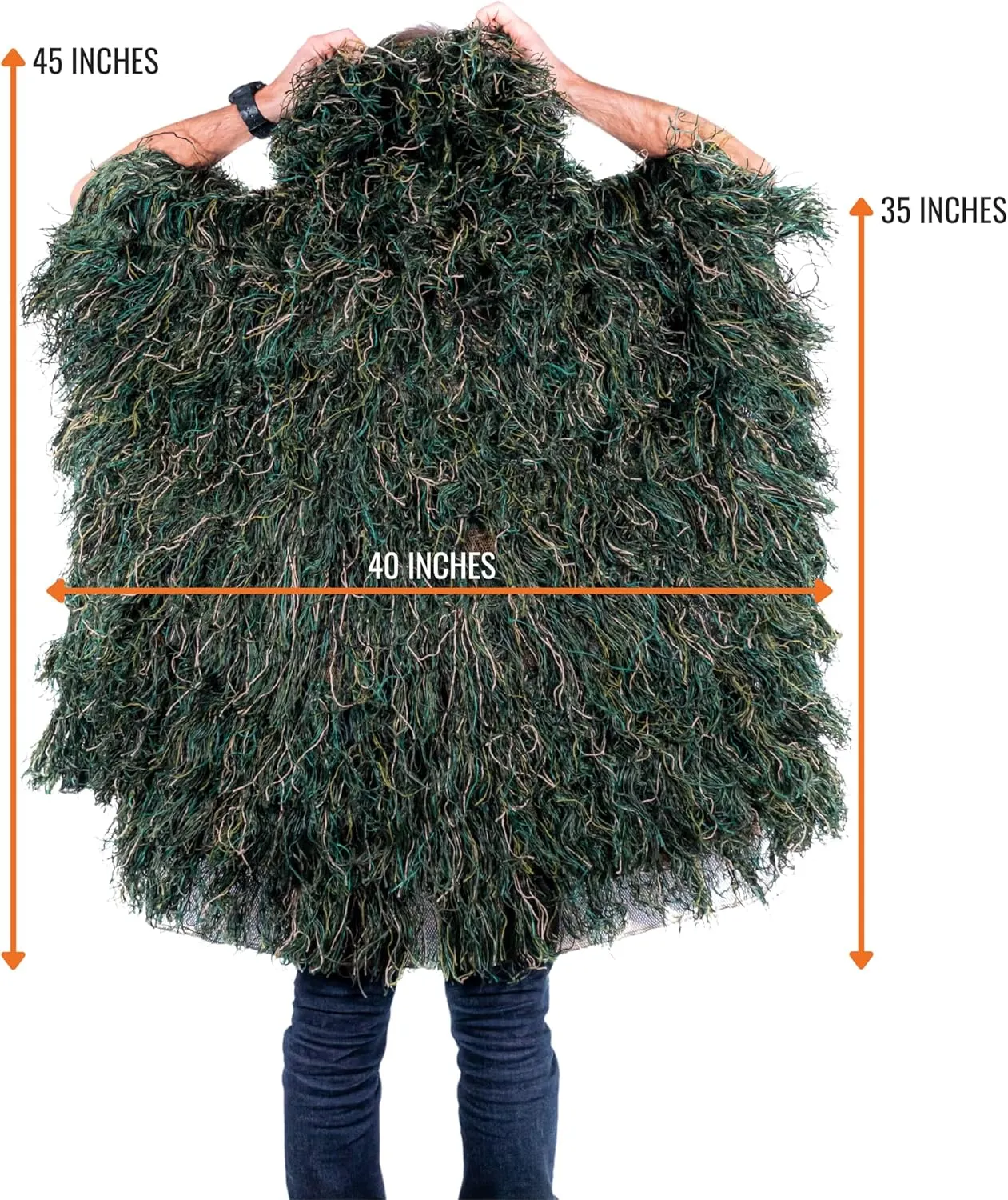 Arcturus Ghost Ghillie Suit & Ponchos for Men | Dense, Double-Stitched Design | Superior Camo Hunting Clothes for Men, Hunters, Military, Sniper Airsoft and Paintball
