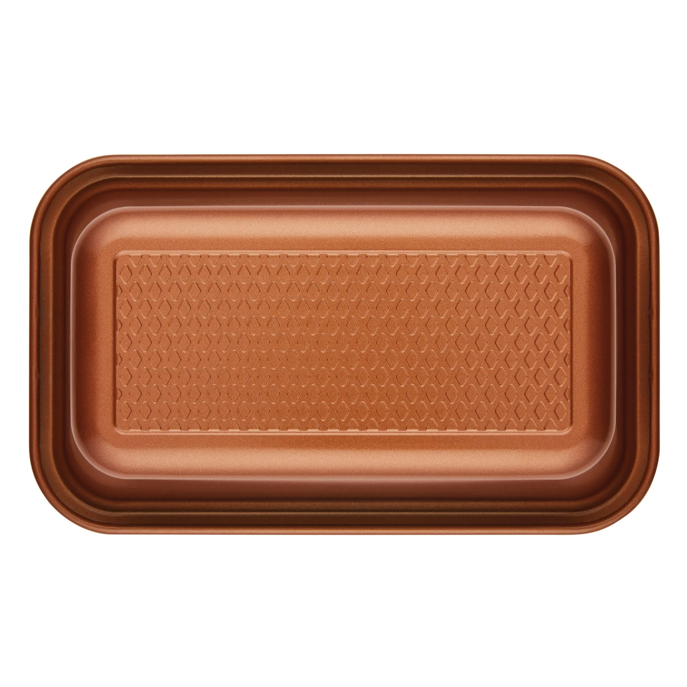 Ayesha Curry Bakeware Nonstick Meatloaf/Loaf Pan Set, Two 9 Inch x 5 Inch, Copper