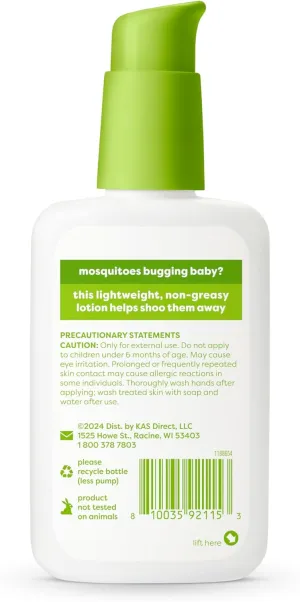 Babyganics Mosquito Repellent Lotion, Made with Plant and Essential Oils, Non-Greasy, 4oz (Pack of 2)