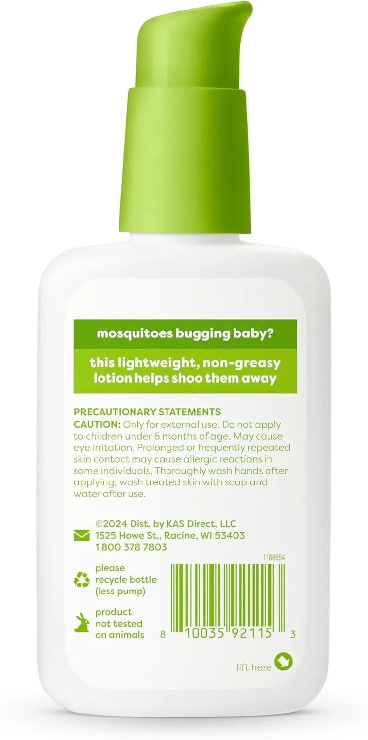 Babyganics Mosquito Repellent Lotion, Made with Plant and Essential Oils, Non-Greasy, 4oz (Pack of 2)