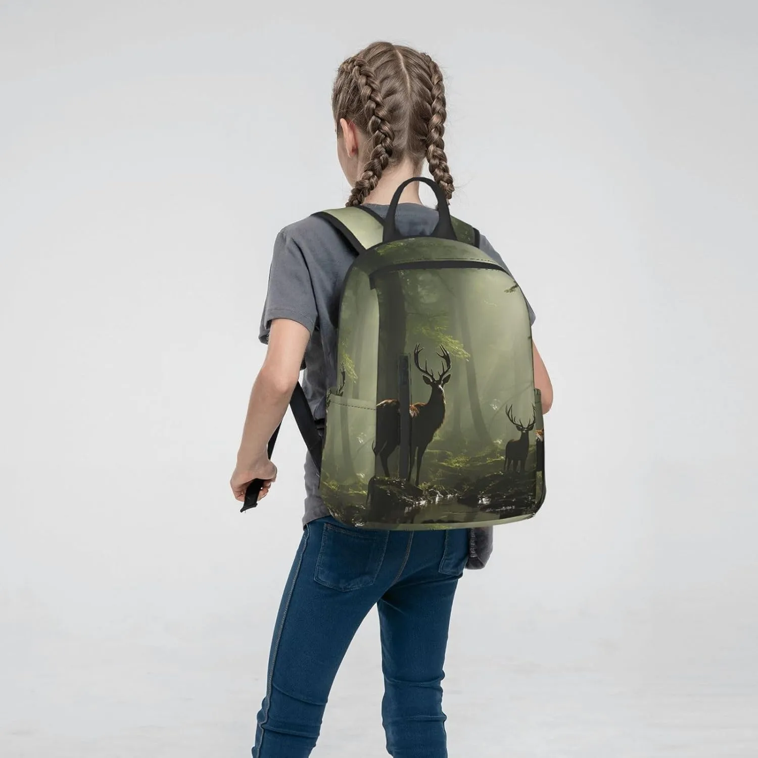 Backpack for Women Men Casual Travel Daypacks Evening in Vancouver Rucksuck for Work Cute Laptop Backpack, Elk Foggy, One Size