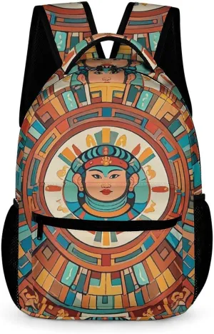 Backpack for Women Men Patterns of Ancient Civilization Figures Backpack Travel Laptop Backpack Lightweight Bookbag Casual Daypack