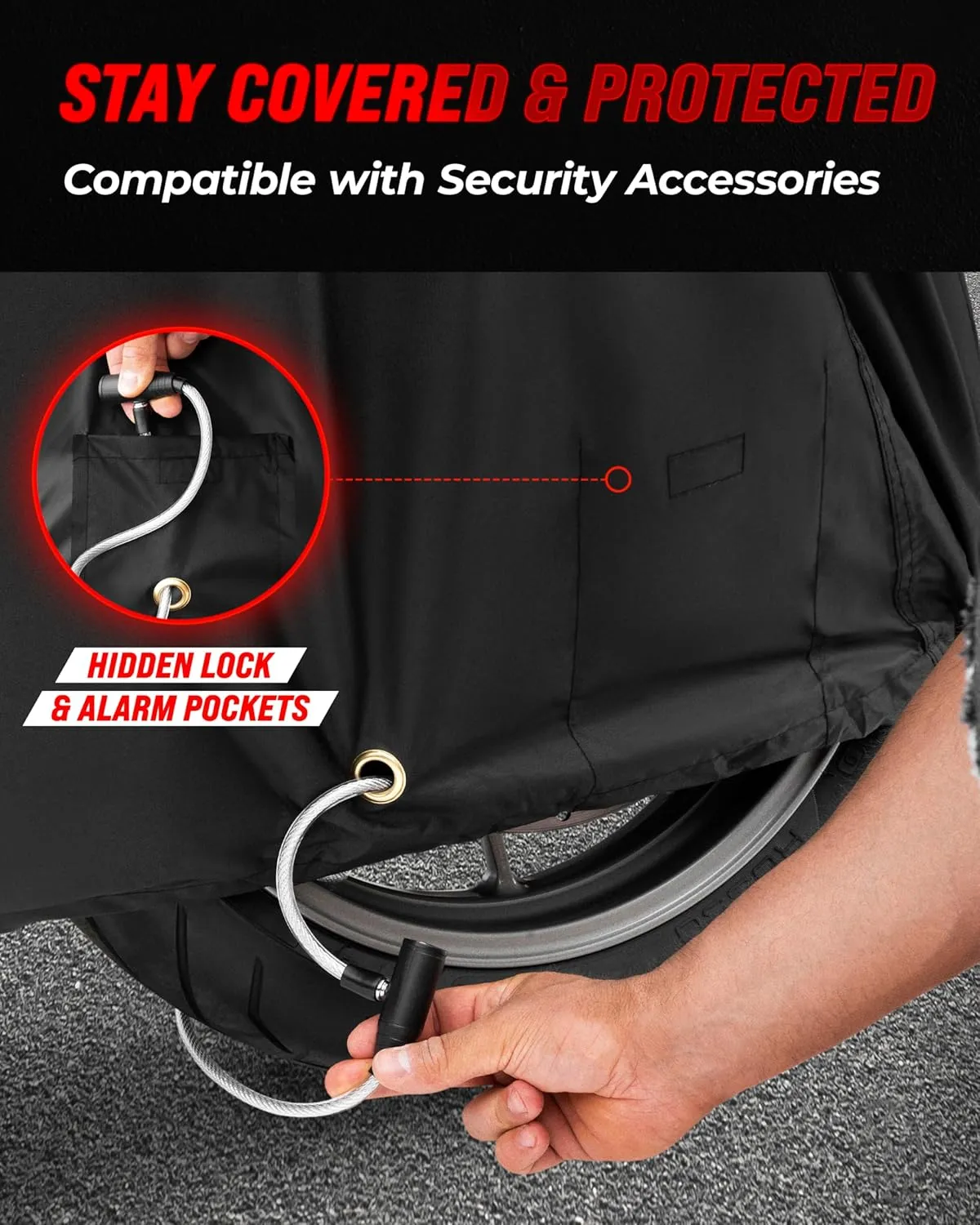 Badass Moto Ultimate Large Adventure Motorcycle Cover Waterproof Outdoor Adjusts to Top Case Motorcycle Sun Cover For Honda Africa, V-Strom 1050 ADV, Fits BMW R 1250 GS, KTM 1290 Super, HD Pan America