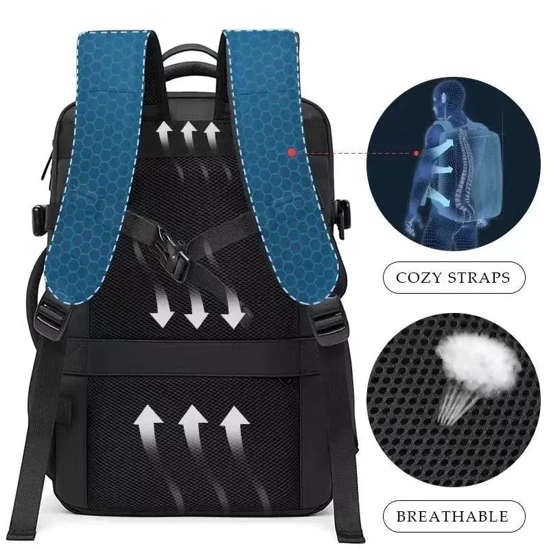 BANGE Large Travel Backpack Expandable 22L-37L for 17.3-inch Laptop