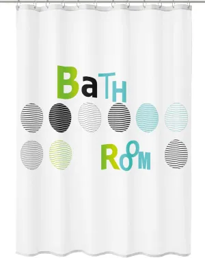 Bathroom PVC Free Fabric Shower Curtain 70.9x78.7in [180x200cm] - Mint