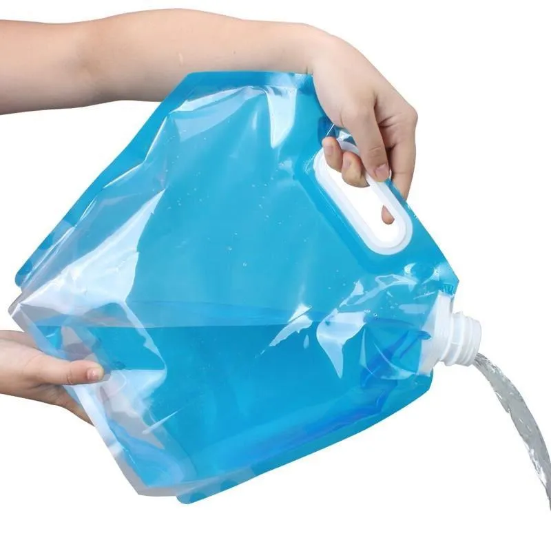 BBQ Water Container Outdoor Water Bag Foldable Portable Drinking Camping Hiking Cooking Picnic Bag Carrier Car 5L/10L Water Tank
