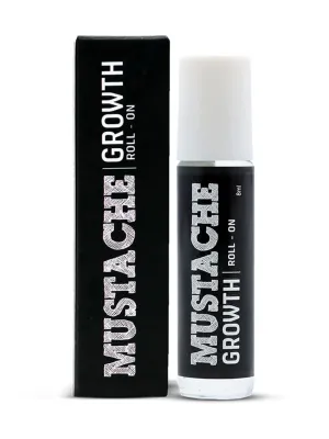 Beard'o Mustache Growth Roll On 8 ml | Stimulates Hair follicles | Boosts Mustache Hair Growth | Goodness of Almond & Coconut Oil | Easy to use Roll on, Clear