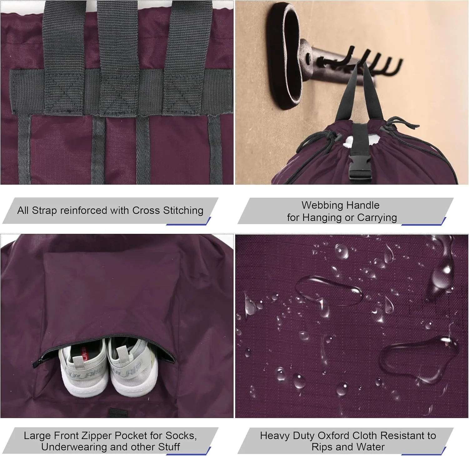 BeeGreen Laundry Backpack Bag Extra Large Heavy Duty