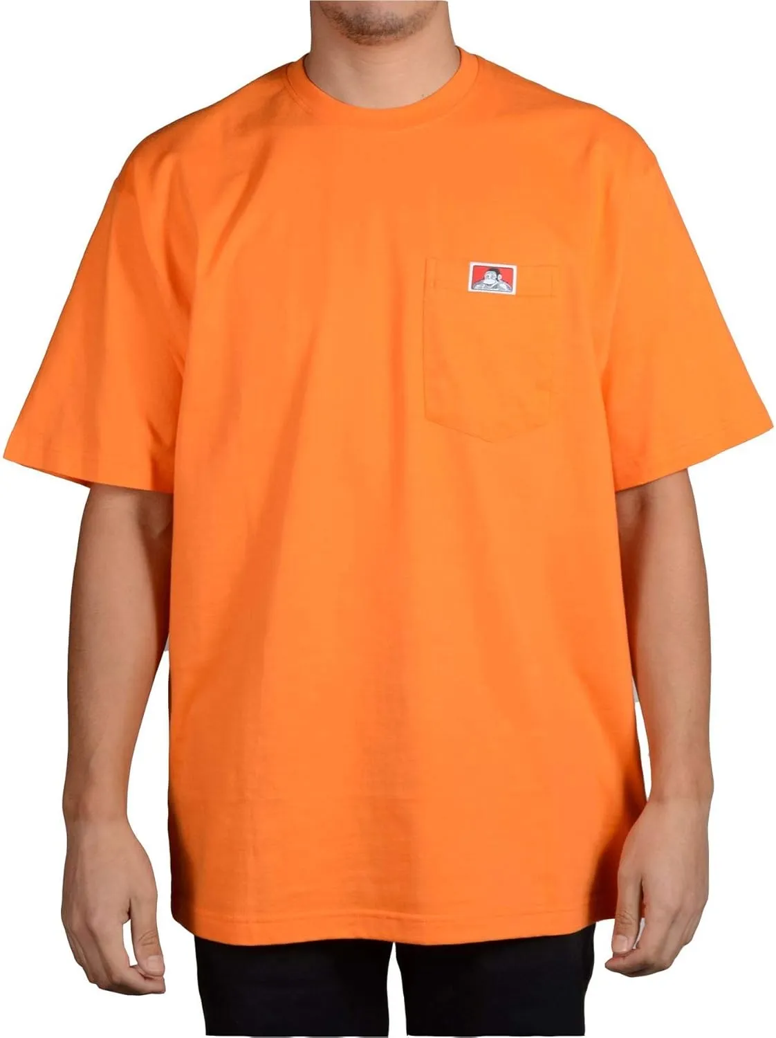 Ben Davis Men's Classic Label Short Sleeve Heavy Duty T-Shirt