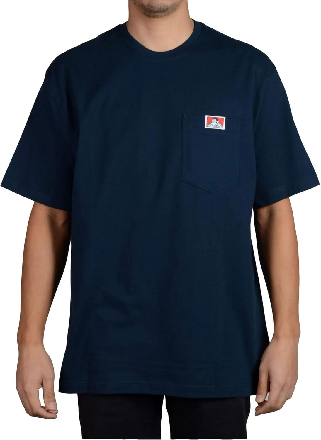 Ben Davis Men's Classic Label Short Sleeve Heavy Duty T-Shirt