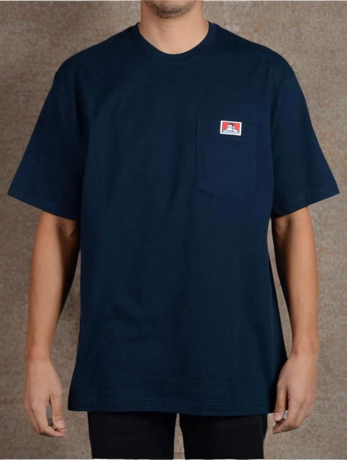 Ben Davis Men's Classic Label Short Sleeve Heavy Duty T-Shirt