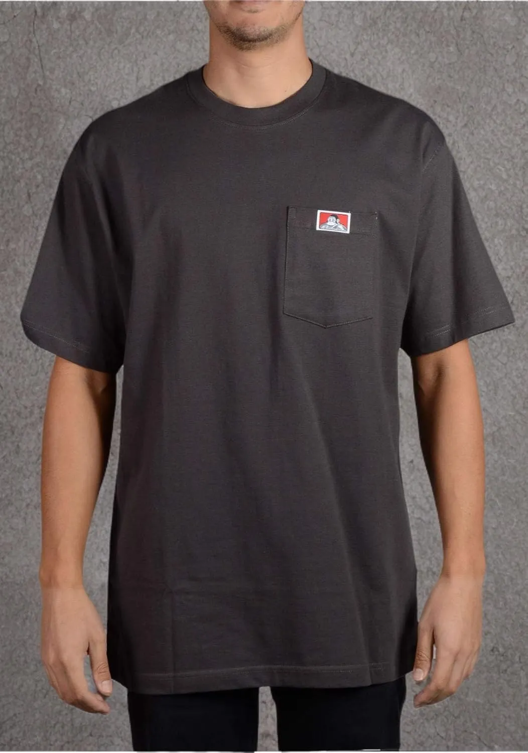 Ben Davis Men's Classic Label Short Sleeve Heavy Duty T-Shirt