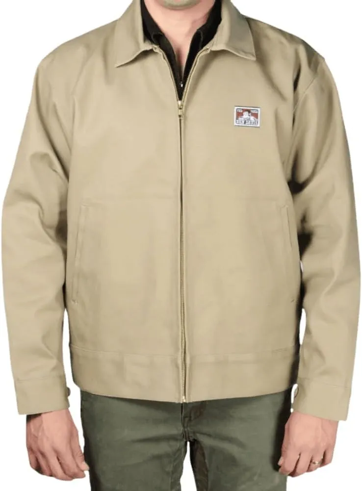 Ben Davis Men's Jacket Heavy Duty Zip Front Slash Pockets Eisenhower Coat