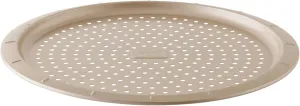 Berghoff Balance Nonstick Perforated 14.5" Pizza Pan, Lightweight Carbon Steel, Ferno-Green, Non-toxic Coating Bakeware, Chef's Classic, Quick Release, Oven Safe Up To 450°F