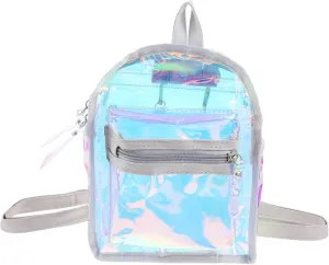 BESPORTBLE Dazzling Transparent Backpack for Practical Storage Bag Lightweight Casual Travel Bag Unique Jelly Design for Outdoor Activities Shopping and Trips White