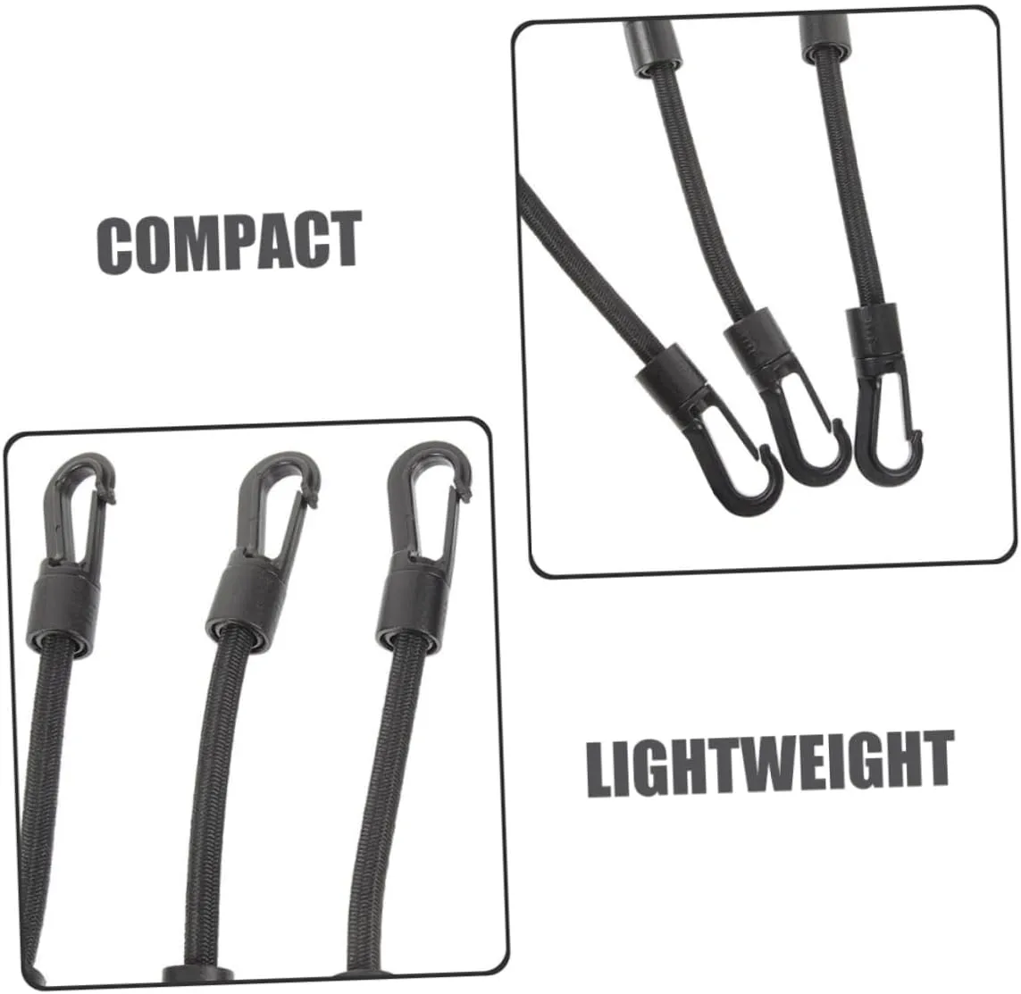 BESPORTBLE Double-Ended Elastic Rope Hook Rope Small Buckle Strap Multi-Function Tie Down Strap Elastic Buckle