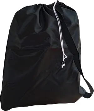 Black Laundry Bag with Strap, Drawstring, Large Size 30x40, Choose from 16 Colors