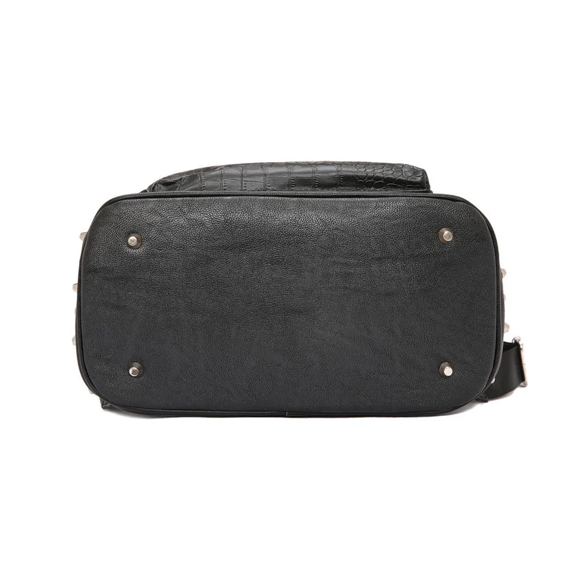 Black PU Leather Backpack with Spikes