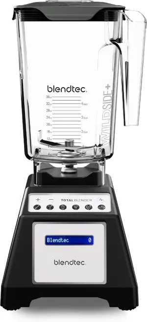 Blendtec Total Classic Original Blender - WildSide  Jar (90 oz) - Professional-Grade Power - 6 Pre-programmed Cycles - 10-speeds - Black