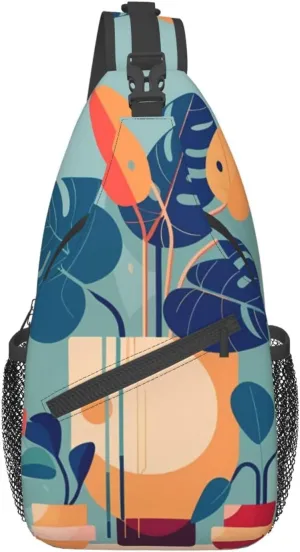 Blue Orange Turtleback Bamboo Pattern Outdoor Hiking Backpack > Suitable For Men And Women Riding Strong And Sturdy High Storage Capacity Daily Travel