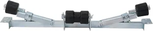 Boat Trailer Bottom Support Bracket with Keel Rollers, Adjustable Width for Various Boat Sizes, Silver