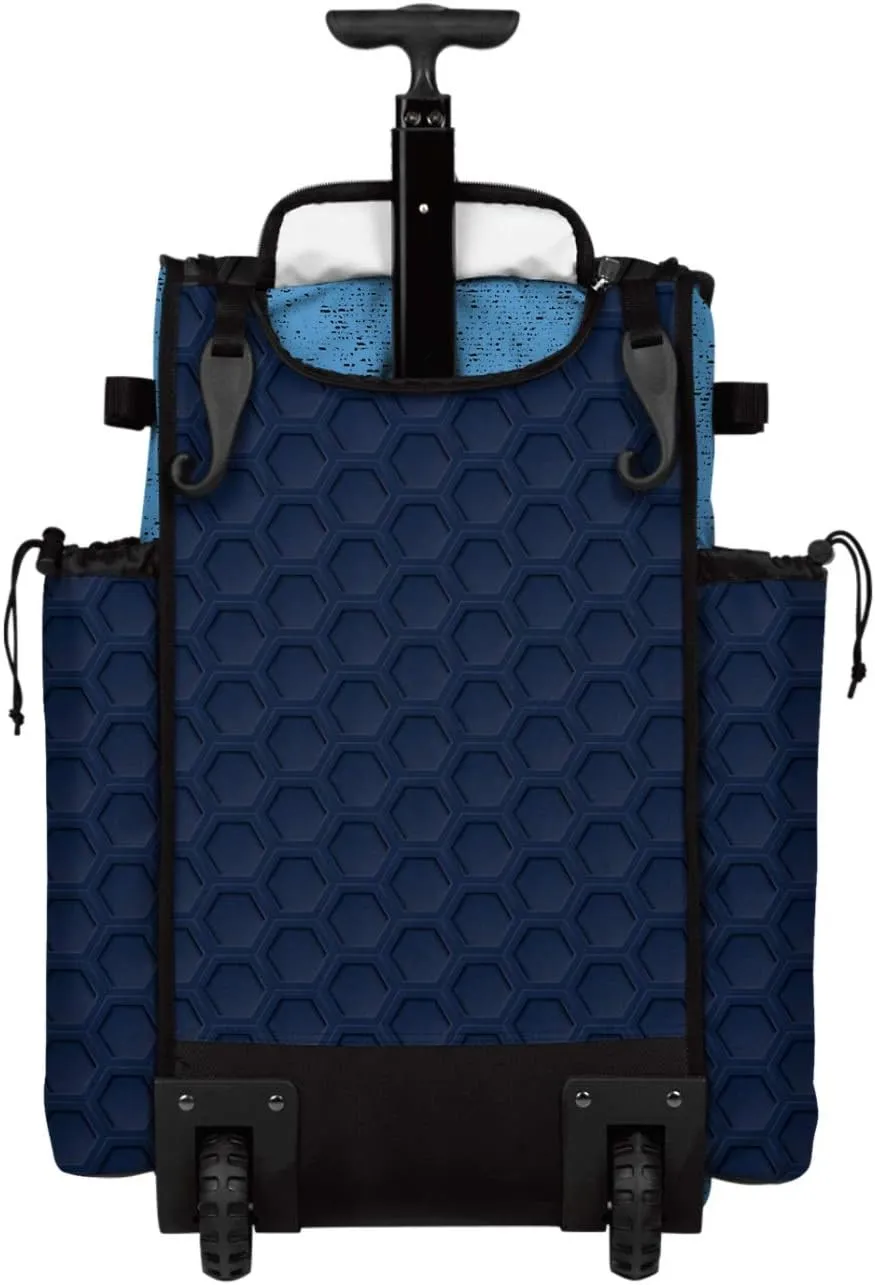 Boombah Rolling Superpack 2.0 3DHC Baseball/Softball Gear Bag - 23-1/2" x 13-1/2" x 9-1/2" - Multiple Colors - Telescopic Handle and Holds 4 Bats - Wheeled Version